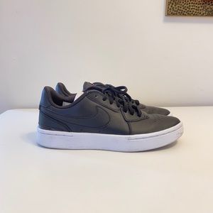 Black Leather Nike Sneakers - Women’s 6.5